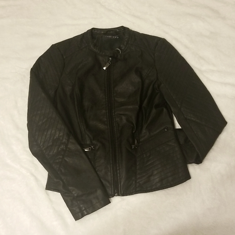 Therapy Black Leather Jacket